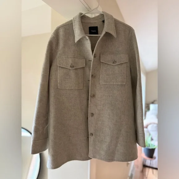 Theory Wool Shacket - Picture 2 of 6